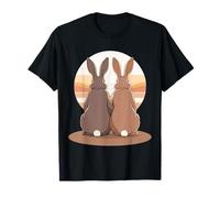 Illustrazione Animale di Conigli Uniti Maglietta