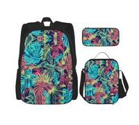 Illustrazione Arte Digitale Foglia Scuola Borsa Matita Borsa Pranzo Borsa Combinationbackpack per Bambini Scuola Bookbag