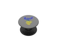 Illustrazione artistica della fenice di miscela di colore giallo blu PopSockets PopGrip Adesivo