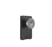 Illustrazione artistica della fenice di miscela di colore giallo blu PopSockets PopWallet per MagSafe