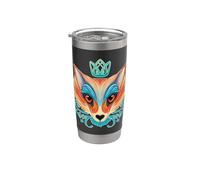 Illustrazione artistica di Fox King Bicchiere termico in acciaio inox doppia parete