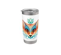 Illustrazione artistica di Fox King Bicchiere termico in acciaio inox doppia parete