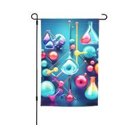 Illustrazione astratta, scienza, chimica, stampa 3D, giardino, cortile, vacanza, festa, matrimonio, decorazione esterna, casa, portico, fattoria, stagionale, bandiera esterna