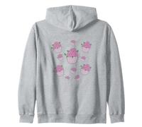Illustrazione Carina del Deserto di Cupcake e Rose Rosa Felpa con Cappuccio