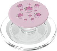 Illustrazione carina del deserto di cupcake e rose rosa PopSockets PopGrip per MagSafe
