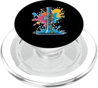 Illustrazione Clarinetto Cartoon con Spruzzi di Colore PopSockets PopGrip per MagSafe