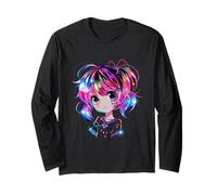 Illustrazione Colorata Ragazza Anime | Stile Chibi Maglia a Manica