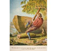 Illustrazione cromolitografica dalla vita e dalle avventure di Robinson Crusoe di Daniel Defoe From A Softback Edition Published Circa 1860S Poster Print (24 x 34)