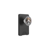 Illustrazione d'arte del volto del cane Beagle per gli PopSockets PopWallet per MagSafe