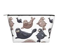 Illustrazione dei sigilli Leone marino, Borsa da toilette Borsa per trucco Borsa per cosmetici Borsa da toilette da viaggio portatile