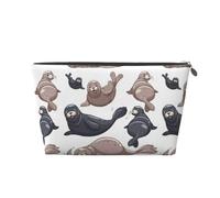 Illustrazione dei sigilli Leone marino, Borsa da toilette Borsa per trucco Borsa per cosmetici Borsa da toilette da viaggio portatile