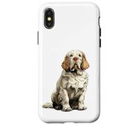 Illustrazione del cane Clumber Spaniel Custodia per iPhone X/XS