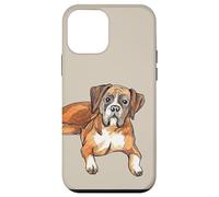 Illustrazione del cane del pugile dell'acquerello Custodia per iPhone 12 mini
