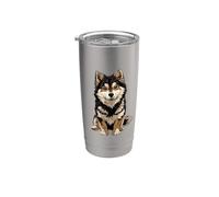 Illustrazione del cane di Alaskan Klee Kai Bicchiere termico in acciaio inox doppia parete