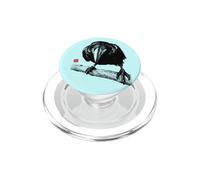 Illustrazione del Corvo con Timbro Kanji Rosso PopSockets PopGrip per MagSafe