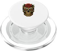 Illustrazione del cranio messicano di disegno del volto di Calavera PopSockets PopGrip per MagSafe