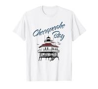 Illustrazione del Faro della Baia di Chesapeake Maglietta