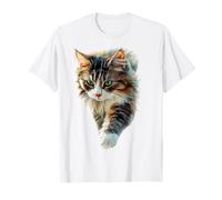 Illustrazione del gatto Ritratto grafico amante degli animali arte gatto Maglietta