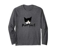 Illustrazione del Gatto Smoking Purrfect Purrfect Maglia a Manica