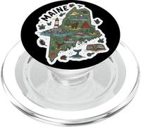 Illustrazione del Maine: Avventura all'Aria Aperta PopSockets PopGrip per MagSafe