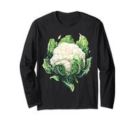 Illustrazione del Motivo dell'amante delle Verdure del Ritratto del cavolfiore Maglia a Manica