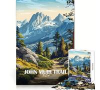 Illustrazione del paesaggio del John Muir Trail - Puzzle per ragazzi da 1000 pezzi - Allenamento intelligente,svago,evasione,taglio impeccabile,arte,regalo di Natale (38x52cm)