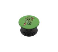 Illustrazione del serpente che colpisce il tatuaggio del serpente che sibila verde PopSockets PopGrip Adesivo
