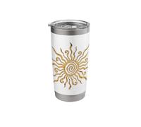 Illustrazione del simbolo del sole Boho | Design tribale del sole Bicchiere termico in acciaio inox doppia parete