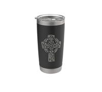 Illustrazione della croce celtica, croce irlandese ornamentale Bicchiere termico in acciaio inox doppia parete