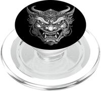 Illustrazione della maschera del demone Oni feroce | Arte mitologia giapponese PopSockets PopGrip per MagSafe