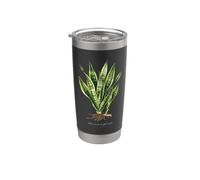 Illustrazione della pianta del serpente Dracaena trifasciata Bicchiere termico in acciaio inox doppia parete