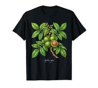 Illustrazione della pianta di Noce Juglans regia Maglietta