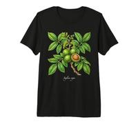 Illustrazione della pianta di Noce Juglans regia Maglietta Premium