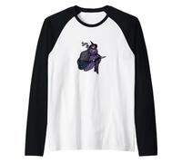 Illustrazione della Strega Amante del caffè Maglia con Maniche Raglan