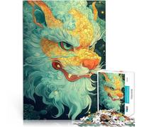 Illustrazione della testa del drago Puzzle da 1000 pezzi per adulti Vacanza a casa: uccidere il tempo è ideale come regalo per tutta la famiglia 38x26cm