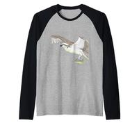 Illustrazione dell'acquerello del Falco Pescatore Maglia con Maniche Raglan