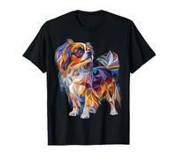 Illustrazione dell'animale domestico del mento giapponese del disegno del cane del mento giapponese Maglietta