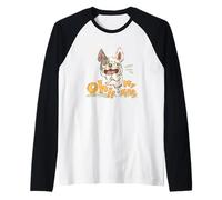 Illustrazione di arte divertente animale domestico del cucciolo di cane del bulldog francese Maglia con Maniche Raglan