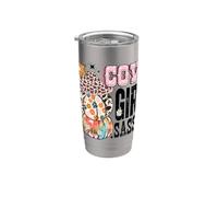Illustrazione di autunno del cappello da cowboy della zucca occidentale della mucca Bicchiere termico in acciaio inox doppia parete