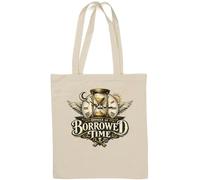 Illustrazione di Borrowed Time Concept Cotone Naturale Tote Bag Bianco