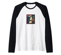 Illustrazione di Buon Natale Pinguino Buone Feste Maglia con Maniche Raglan