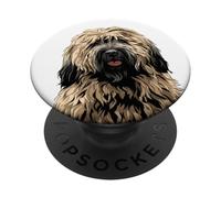Illustrazione di cane da pastore bergamasco PopSockets PopGrip Adesivo