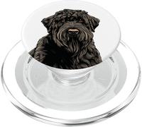 Illustrazione di cane terrier russo nero PopSockets PopGrip per MagSafe
