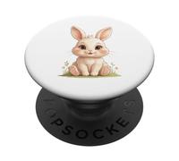Illustrazione di coniglio cucciolo PopSockets PopGrip Adesivo