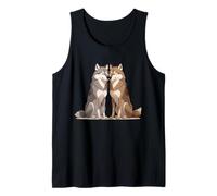 Illustrazione di Due Lupi in Armonia Canotta