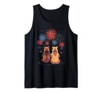 Illustrazione di Due orsi Che guardano i fuochi d’artificio Canotta