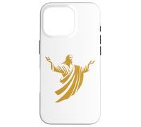 Illustrazione di Gesù Cristo ombra con braccia aperte Custodia per iPhone 16 Pro
