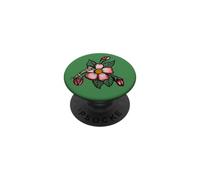 Illustrazione di giardinaggio floreale dell'acquerello del bruco del monarca PopSockets PopGrip Adesivo