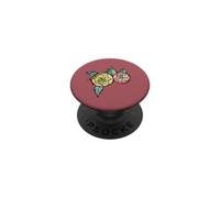 Illustrazione di giardinaggio floreale dell'acquerello del bruco del monarca PopSockets PopGrip Adesivo