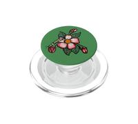 Illustrazione di giardinaggio floreale dell'acquerello del bruco del monarca PopSockets PopGrip per MagSafe